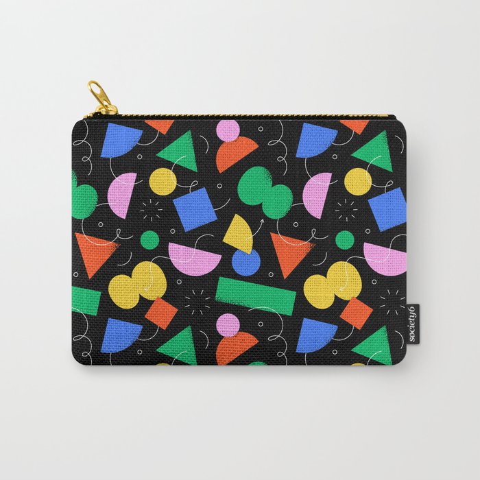 Colorful abstract geometric shape art pattern Carry All Pouch Gallery Image 1