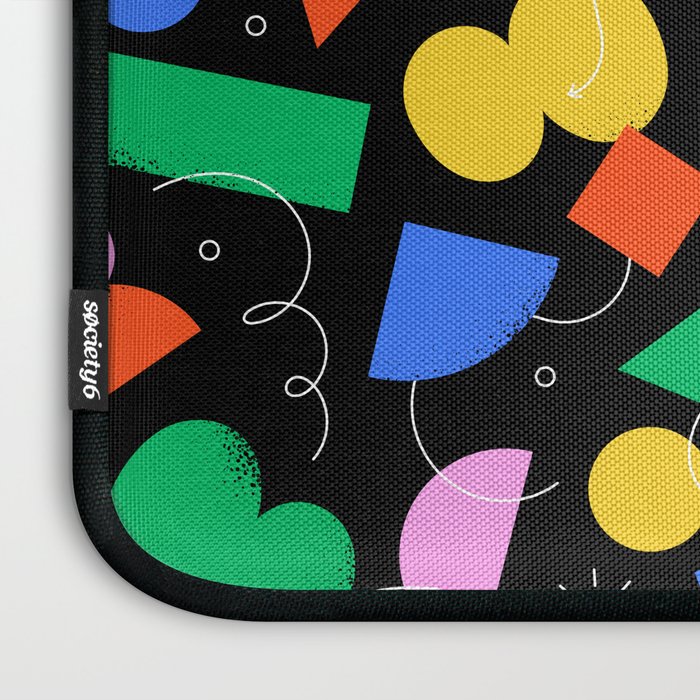 Colorful abstract geometric shape art pattern Laptop Sleeve Gallery Image 3