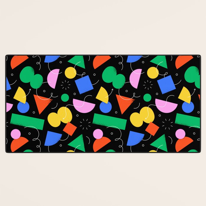 Colorful abstract geometric shape art pattern Desk Mat Gallery Image 3