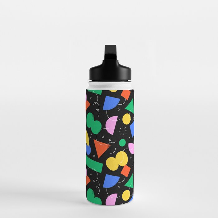 Colorful abstract geometric shape art pattern Water Bottle Gallery Image 3