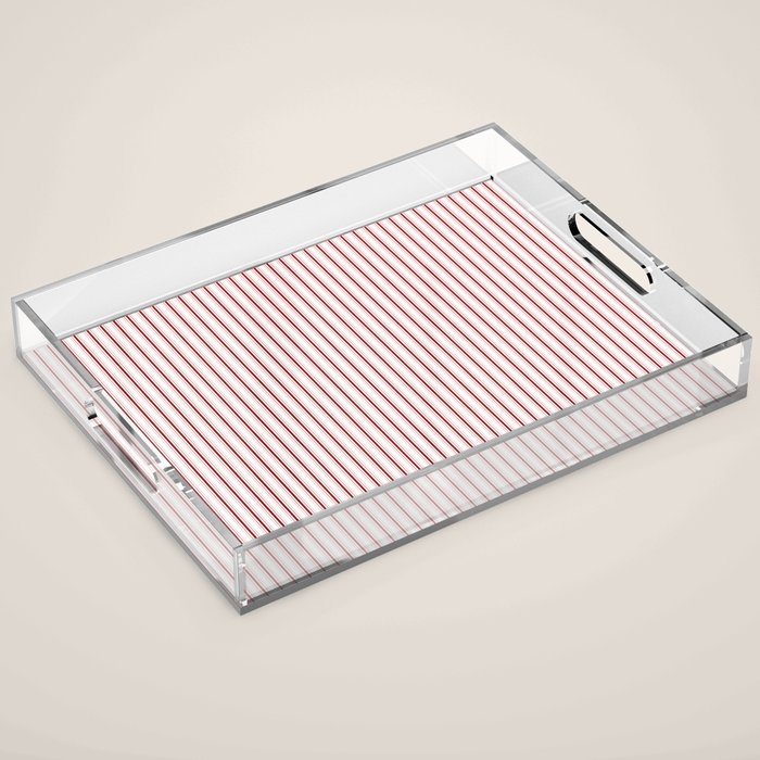 Candy cane stripe pattern Acrylic Tray Gallery Image 1