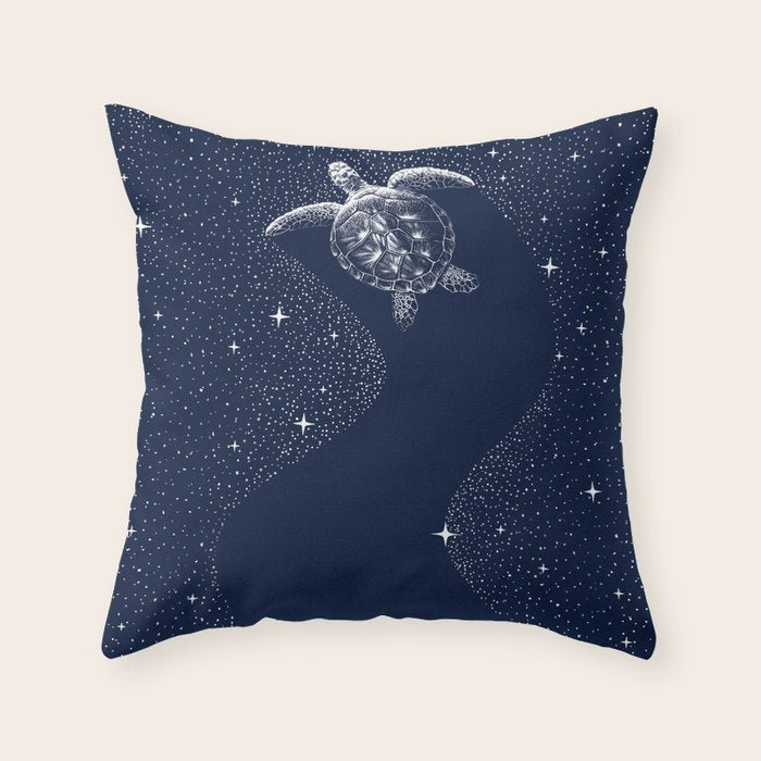 Starry Turtle Throw Pillow Gallery Image 1