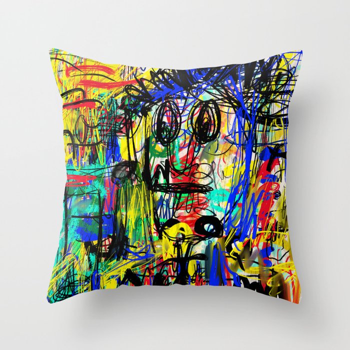 Urban Graffiti. Character 1. Throw Pillow Gallery Image 6