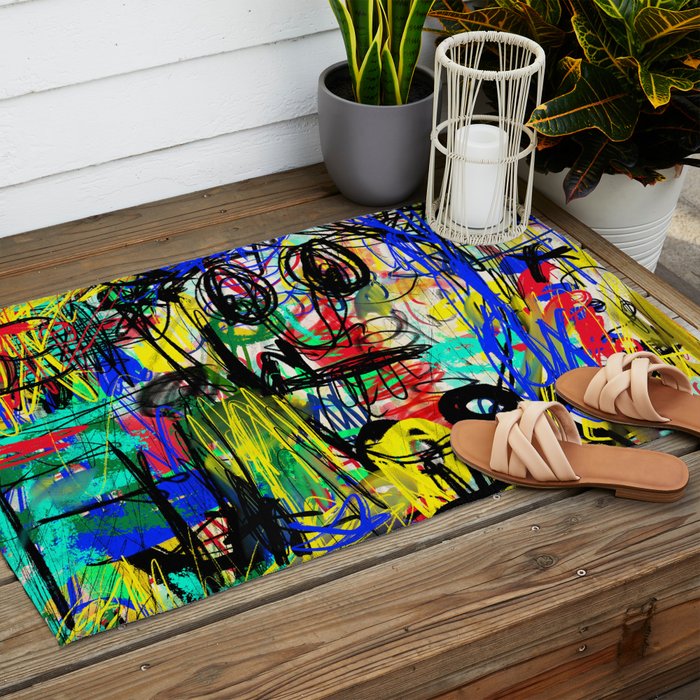 Urban Graffiti. Character 1. Outdoor Rug Gallery Image 2