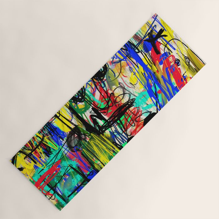 Urban Graffiti. Character 1. Yoga Mat Gallery Image 1