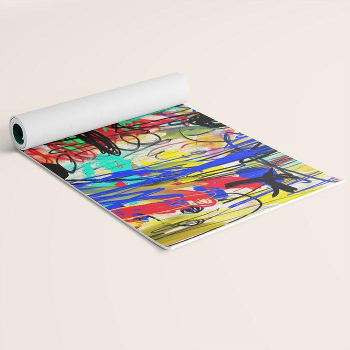 Urban Graffiti. Character 1. Yoga Mat Gallery Image 2