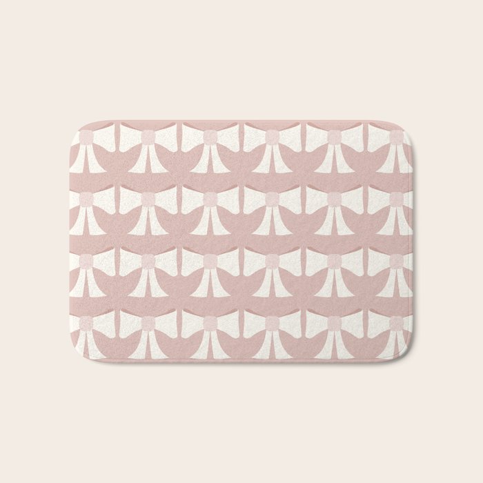 Vintage Bows XV Pink Bath Mat Gallery Image 1