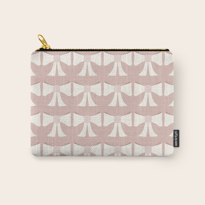 Vintage Bows XV Pink Carry All Pouch Gallery Image 1