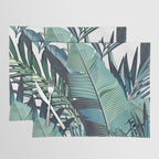 Tropical, Palm Trees, Green and Blue, Abstract Placemat Gallery Image 1