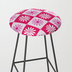 Checkered Daisies - Pink Stool Gallery Image 2