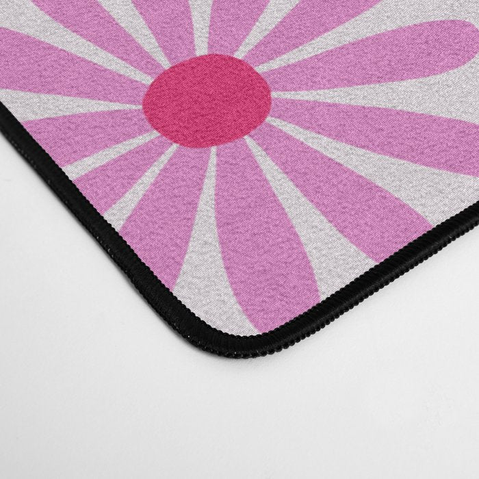 Checkered Daisies - Pink Desk Mat Gallery Image 4