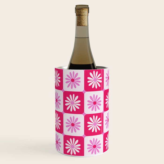 Checkered Daisies - Pink Wine Chiller Gallery Image 3