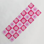 Checkered Daisies - Pink Yoga Mat Gallery Image 1