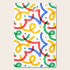 Colorful fun line doodle art pattern Cutting Board Gallery Image 1