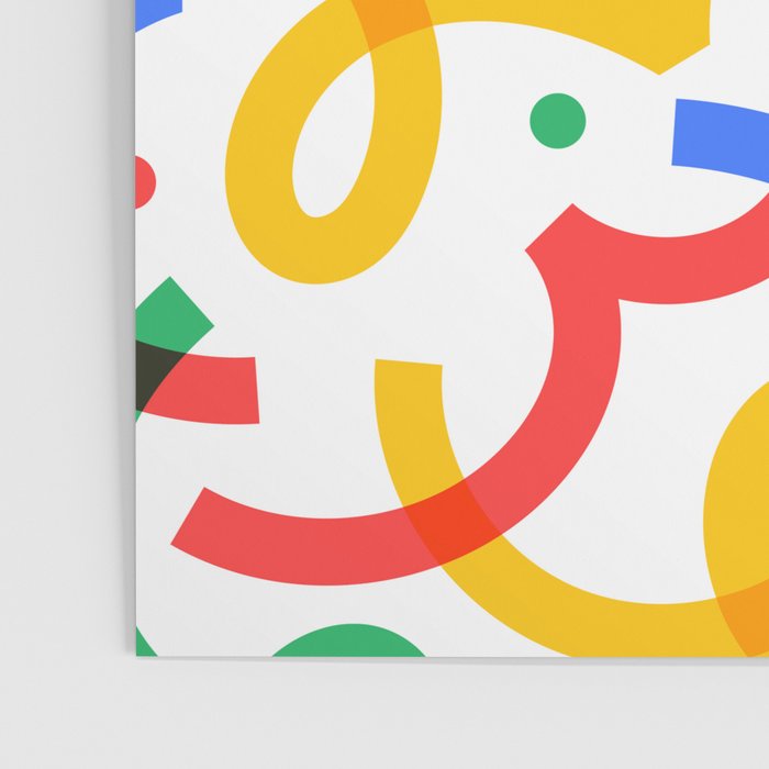 Colorful fun line doodle art pattern Poster Gallery Image 3