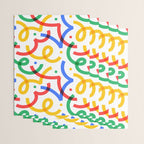 Colorful fun line doodle art pattern Wrapping Paper Gallery Image 3