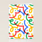 Colorful fun line doodle art pattern Stationery Card Gallery Image 2