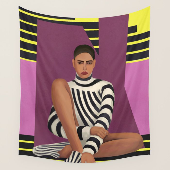 Stripes in Stillness Wall Tapestry Gallery Image 4