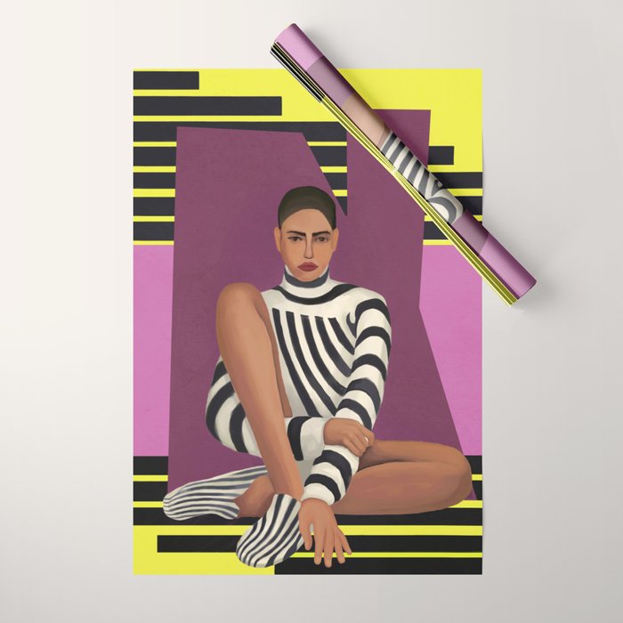 Stripes in Stillness Wrapping Paper Gallery Image 1