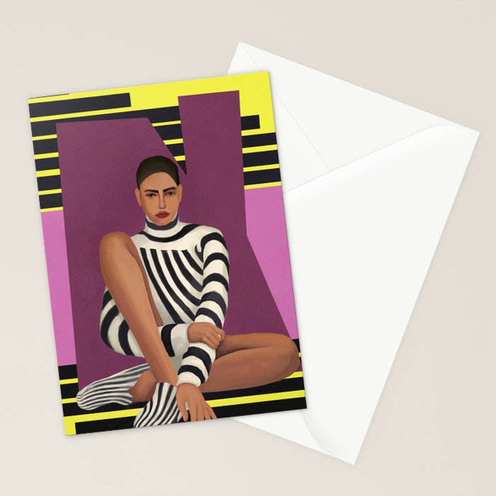 Stripes in Stillness Stationery Card Gallery Image 2