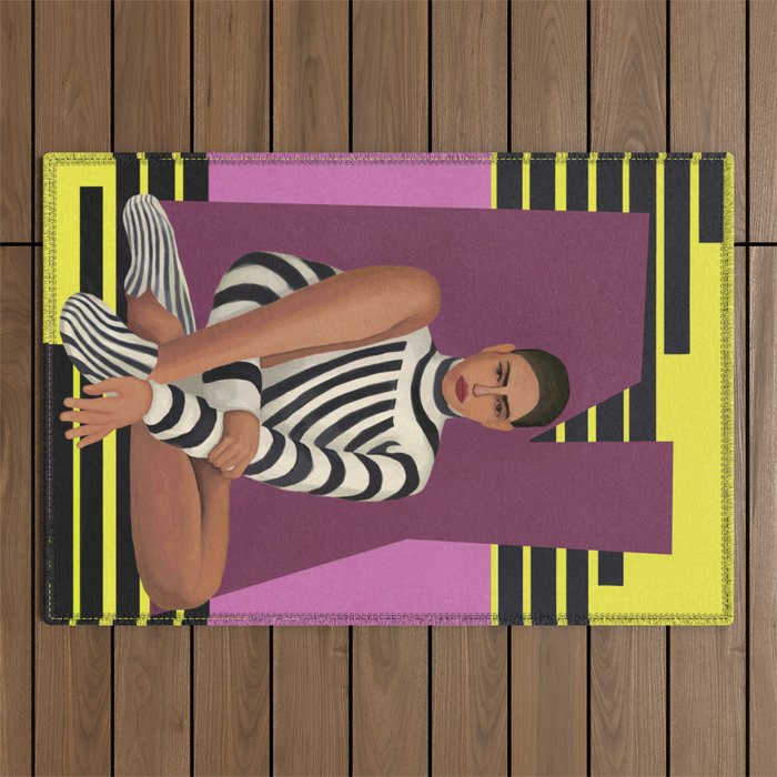 Stripes in Stillness Outdoor Rug Gallery Image 1
