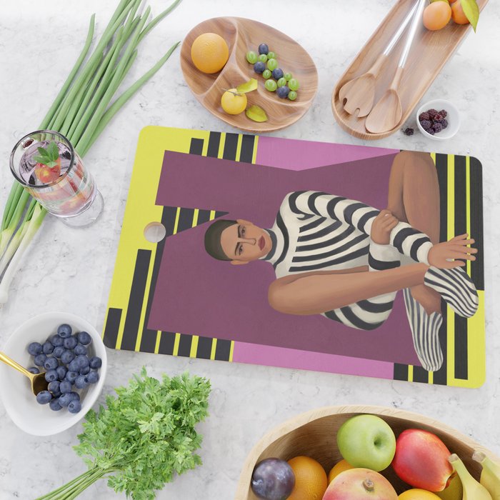 Stripes in Stillness Cutting Board Gallery Image 2
