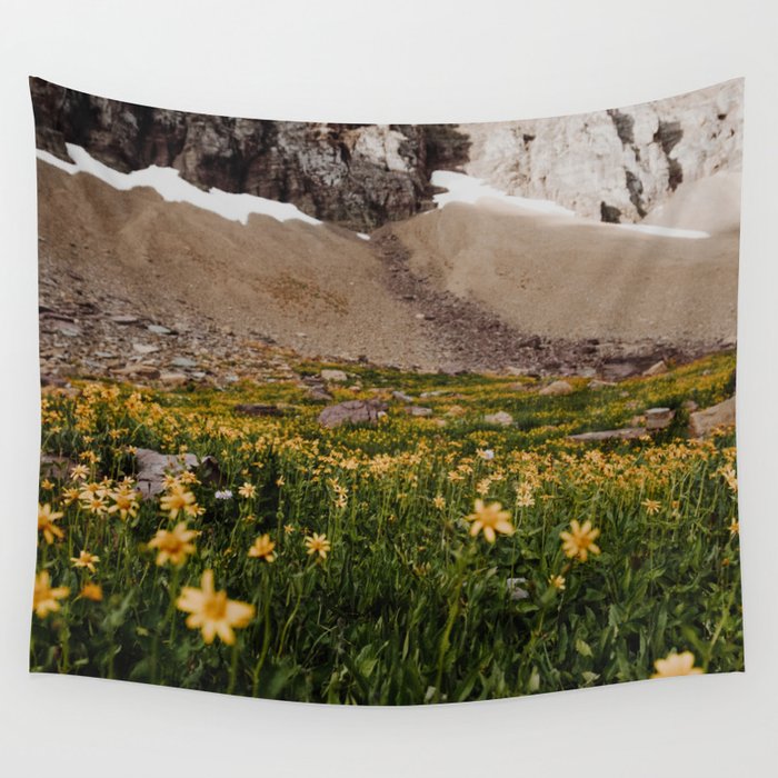 Glacier Wild Flowers Wall Tapestry Gallery Image 4