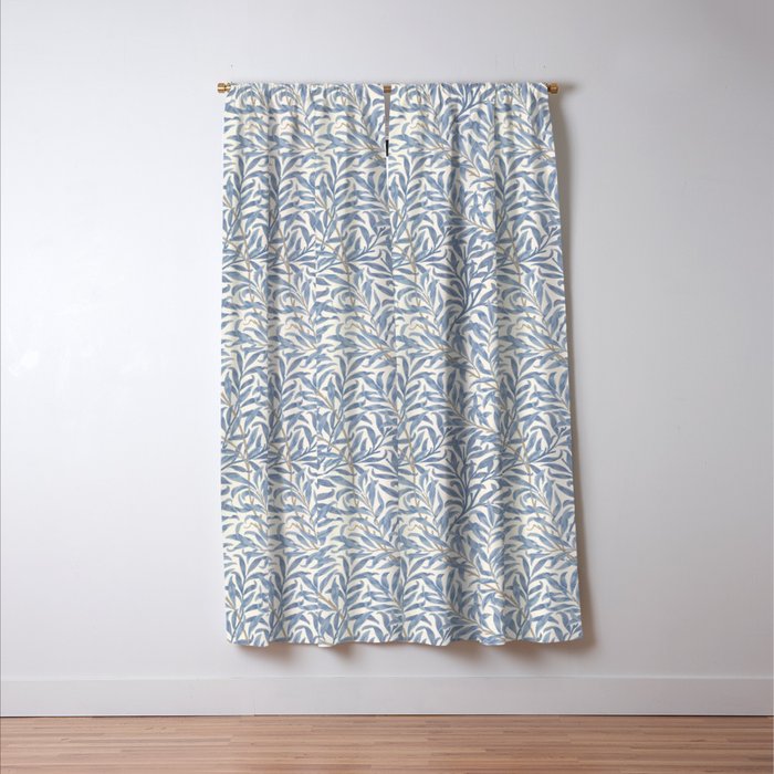 William Morris Willow Bough Blue Delft Porcelain Window Curtain Gallery Image 3