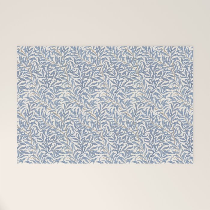 William Morris Willow Bough Blue Delft Porcelain Welcome Mat Gallery Image 1