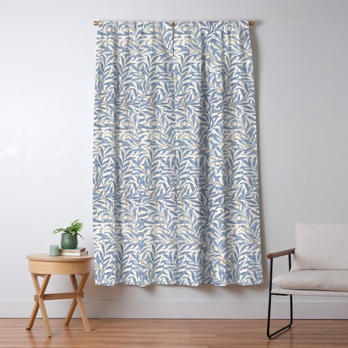 William Morris Willow Bough Blue Delft Porcelain Window Curtain Gallery Image 5