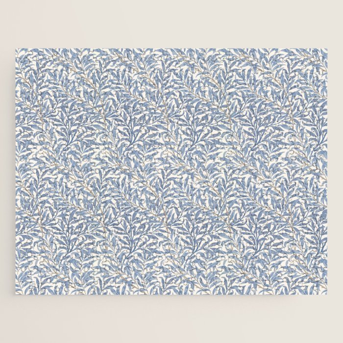 William Morris Willow Bough Blue Delft Porcelain Jigsaw Puzzle Gallery Image 1