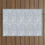 William Morris Willow Bough Blue Delft Porcelain Outdoor Rug Gallery Image 1