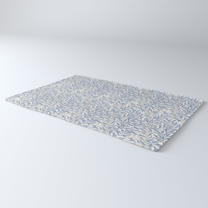 William Morris Willow Bough Blue Delft Porcelain Rug Gallery Image 3