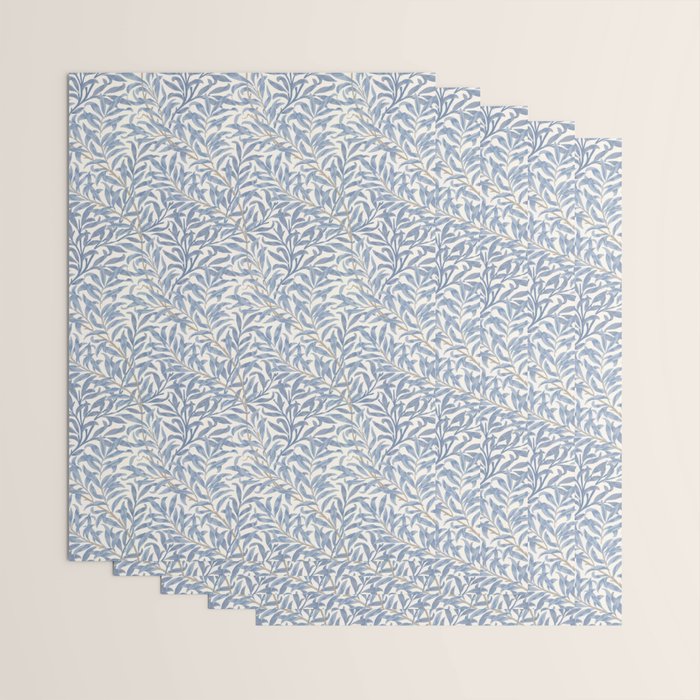 William Morris Willow Bough Blue Delft Porcelain Wrapping Paper Gallery Image 3