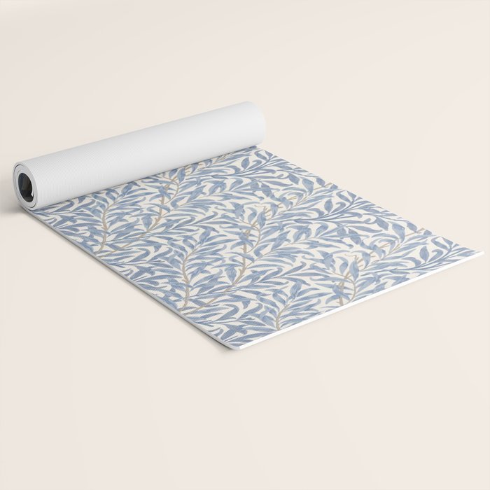 William Morris Willow Bough Blue Delft Porcelain Yoga Mat Gallery Image 2