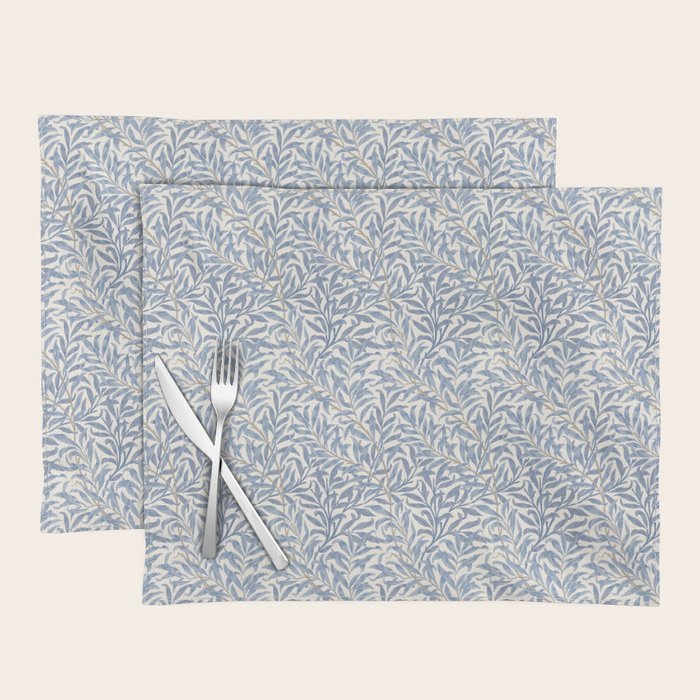 William Morris Willow Bough Blue Delft Porcelain Placemat Gallery Image 1