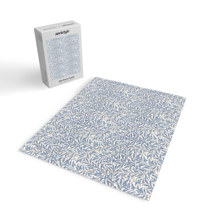 William Morris Willow Bough Blue Delft Porcelain Jigsaw Puzzle Gallery Image 2