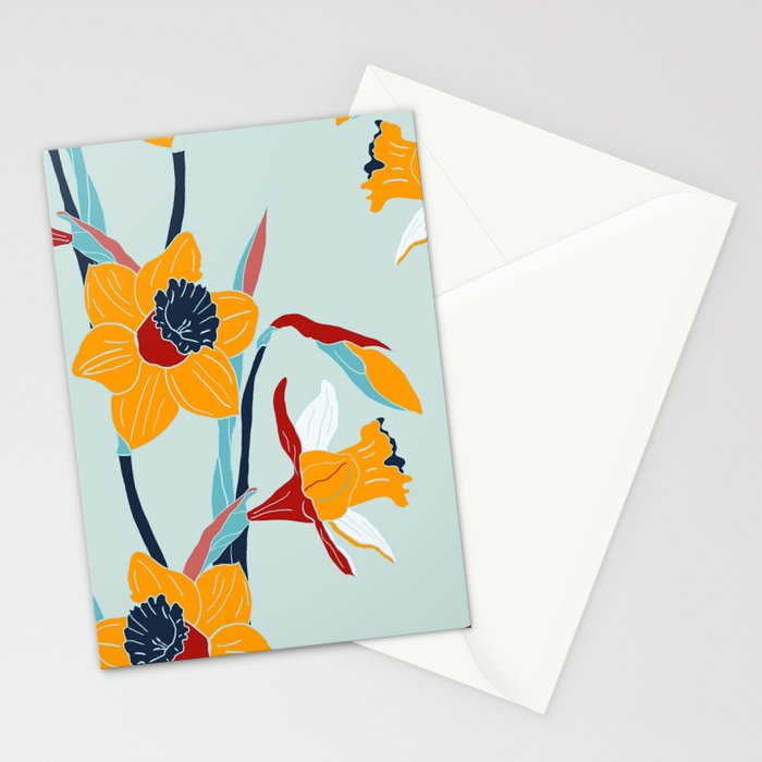 Mid Century spring floral Stationery Card Gallery Image 2