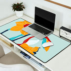 Mid Century spring floral Desk Mat Gallery Image 2