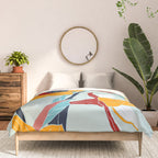 Mid Century spring floral Comforter Gallery Image 3