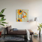 Mid Century spring floral Wood Wall Art Gallery Image 2