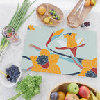 Mid Century spring floral Cutting Board Gallery Image 2