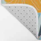 Mid Century spring floral Bath Mat Gallery Image 2