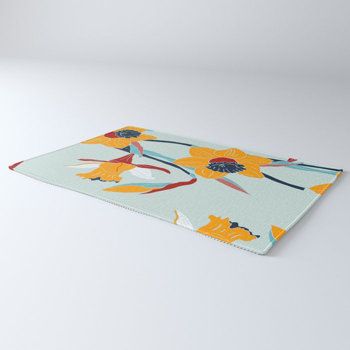 Mid Century spring floral Rug Gallery Image 3