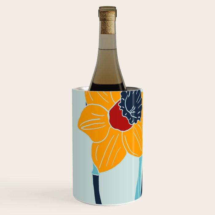 Mid Century spring floral Wine Chiller Gallery Image 2