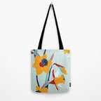 Mid Century spring floral Tote Bag Gallery Image 2