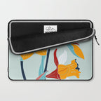 Mid Century spring floral Laptop Sleeve Gallery Image 2