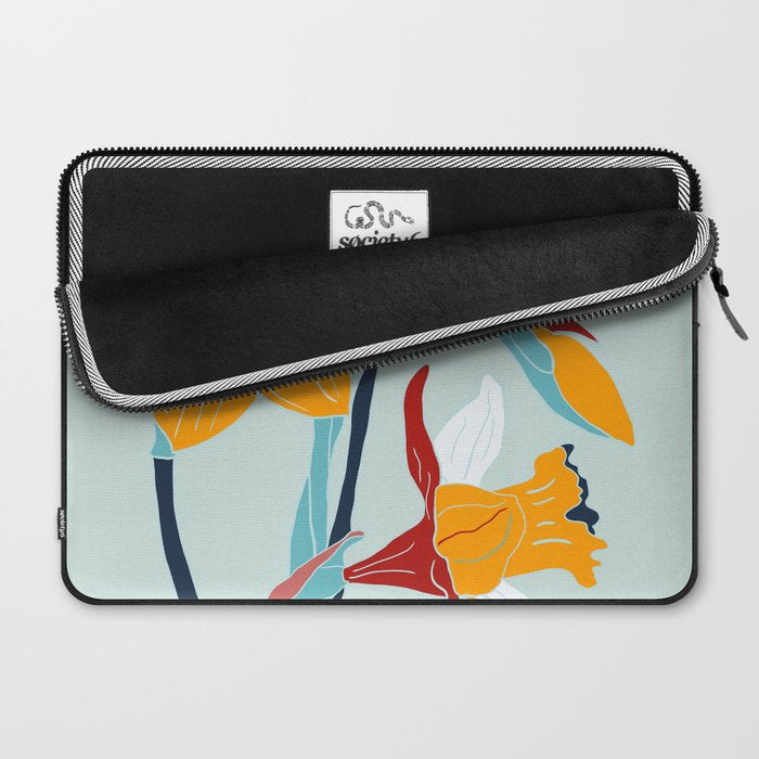 Mid Century spring floral Laptop Sleeve Gallery Image 2