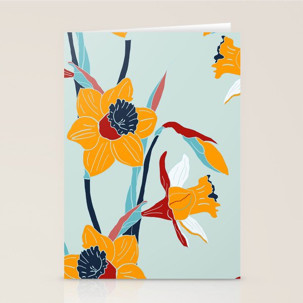 Mid Century spring floral Stationery Card Gallery Image 2