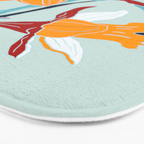 Mid Century spring floral Bath Mat Gallery Image 3